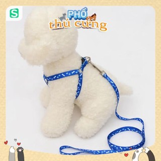 Dây dắt chó mèo thú cưng dạng yếm 1cm ( <5kg)