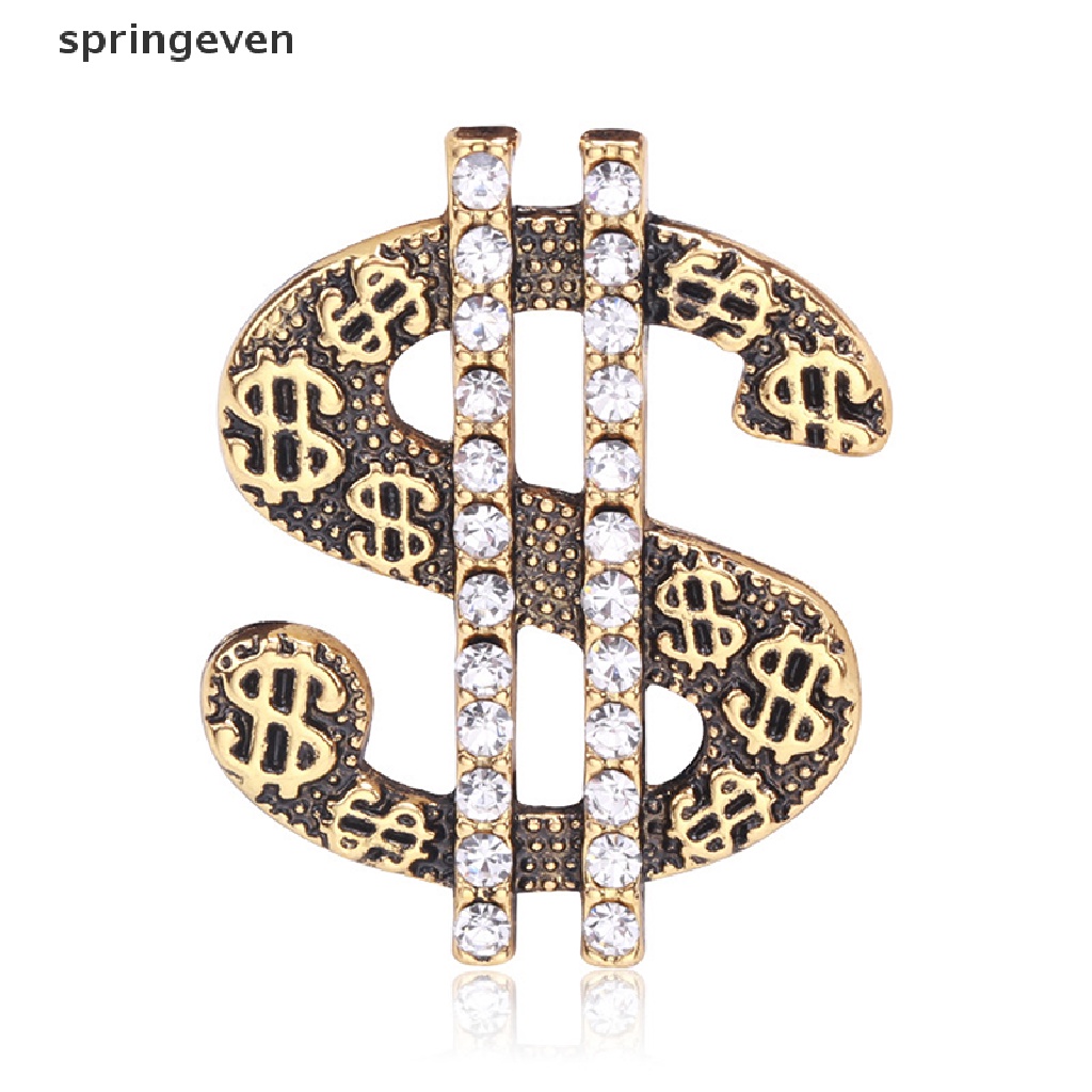 Ghim Cài Áo Hình Tờ Tiền Đô La Đính Đá Nhân Tạo Thời Trang