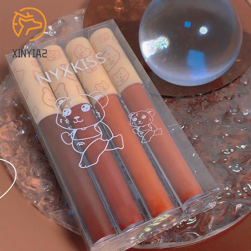 🌺1 PCS Set 4 thỏi son kem nhung lì NYXKISS dưỡng ẩm môi 4 màu chống dính 1PCS | BigBuy360 - bigbuy360.vn