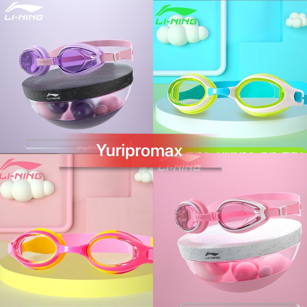Kính bơi Lining trẻ em bé trai bé gái kín nước chống mờ sương YURIPROMAX