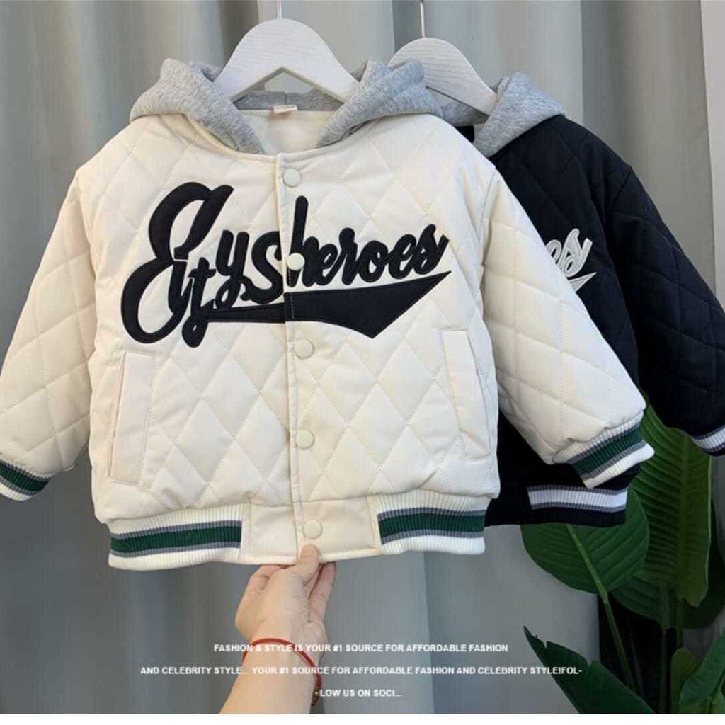 Áo Khoác Bóng Chày Thời Trang Hàn Quốc Xinh Xắn Cho Bé