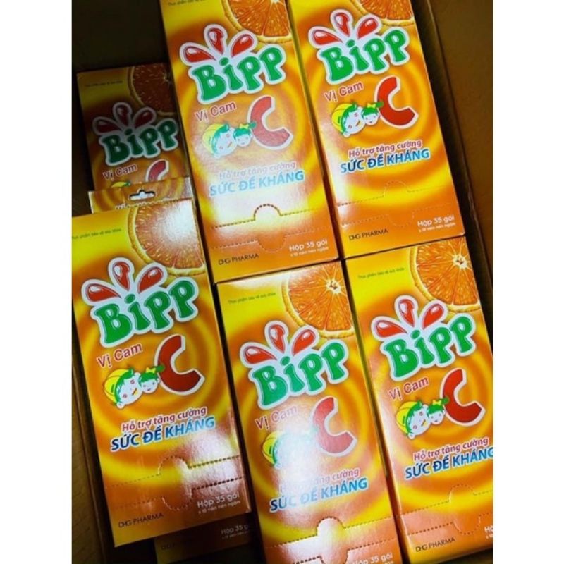 Kẹo ngậm BIPP C Cam DHG ⚡ CAM KẾT GIÁ RẺ ⚡ Viên ngậm vị cam tăng đề kháng cho bé - Hộp 35 gói
