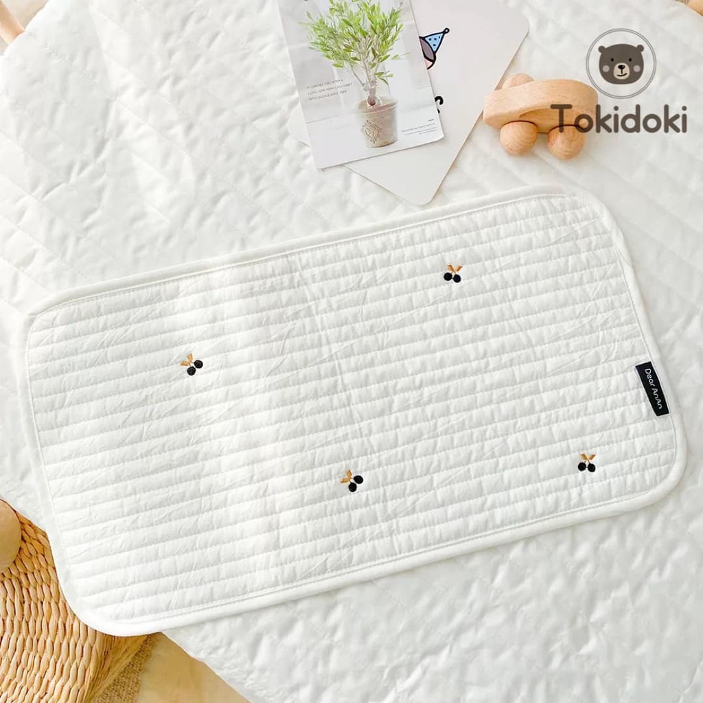 Gối lót đầu cho bé vải quitling TOKIDOKI mỏng, thấm hút, thoáng khí