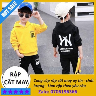 🎀 rập cắt may - bộ giấy cắt may bộ tay dài có mũ bé trai