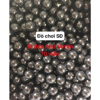 Bi thủy tinh màu đen nhỏ 16mm - 70 viên