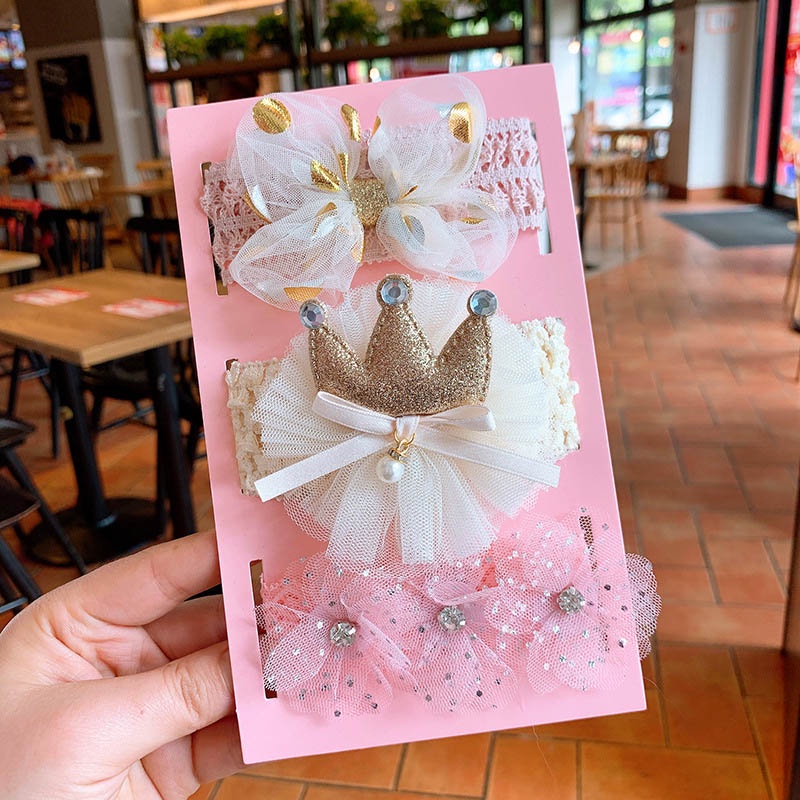 Set 3 Băng Đô Nơ Dễ Thương Cho Bé Gái