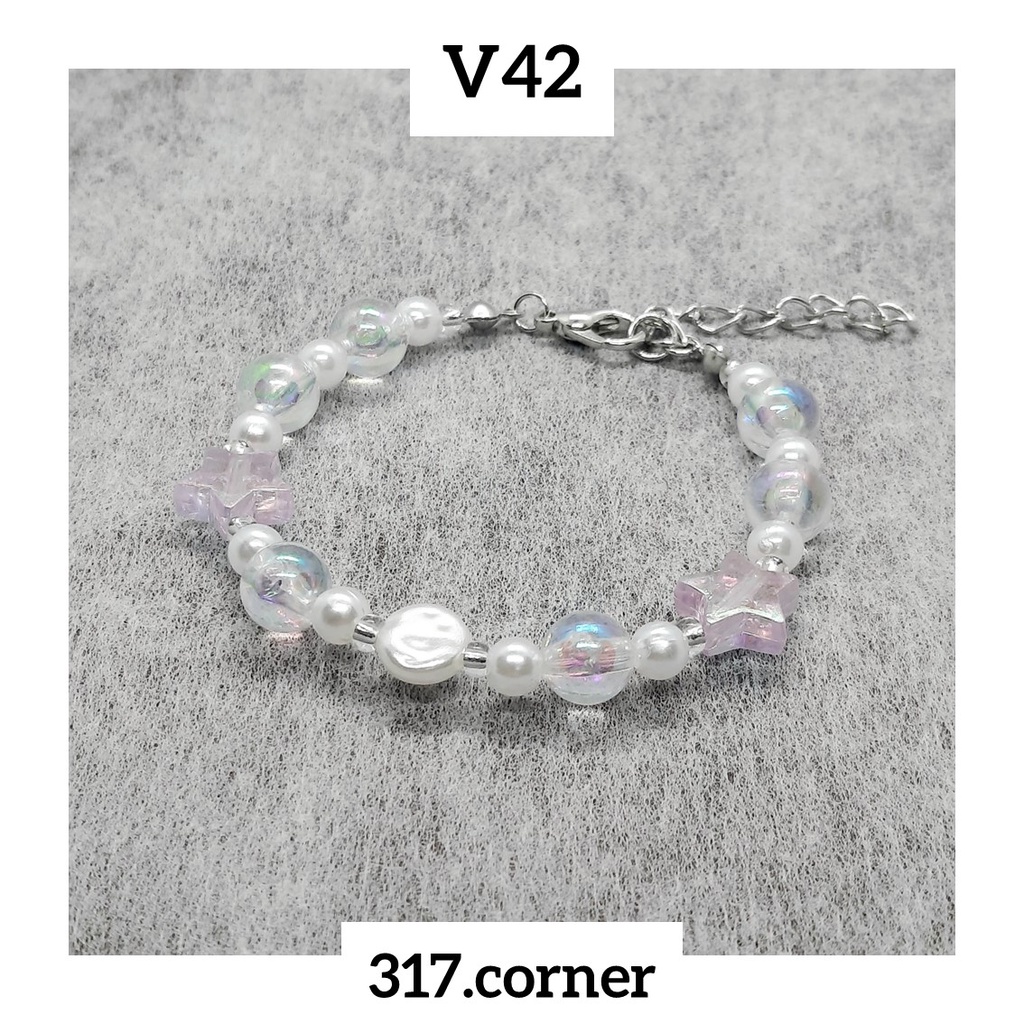 Vòng tay hạt cườm phối ngôi sao hologram - V42 - 317.corner