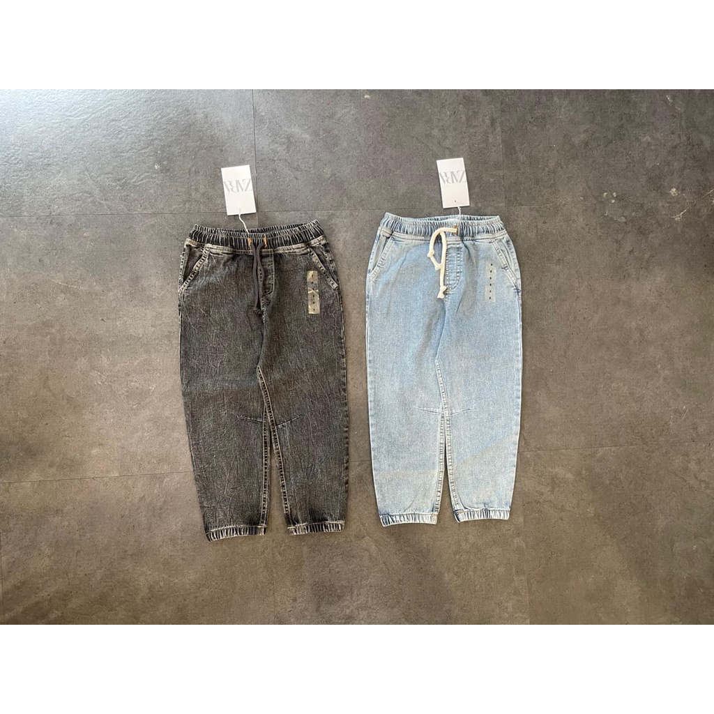 Quần jogger jeans Zara lưng có bo chun co giãn thoải mái dành cho bé 17-40Kg