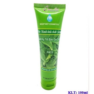 Gel tẩy tế bào chết da mặt trà xanh tinh chất Serum NHẬT VIỆT COSMETICS 100ml dành cho da dầu mụn