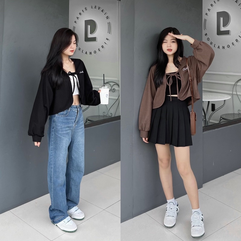 Set áo tay bồng OOTD thêu (ảnh thật)