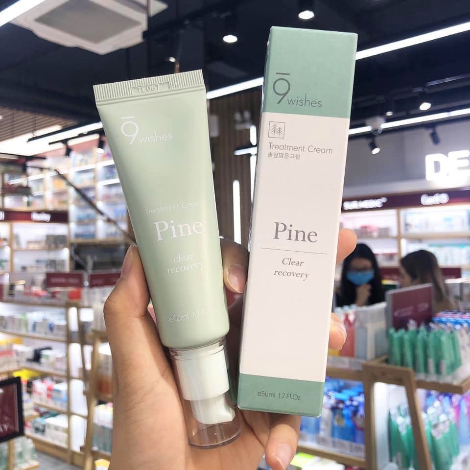 [Tem Chính Hãng] Kem dưỡng phục hồi 9 Wishes Pine Treatment Cream Hàn Quốc 50ml
