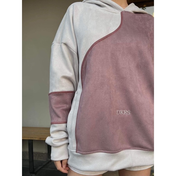 Áo Hoodie Da Lộn Phối Màu “DKRS” DENIS HOODIE SHIRT