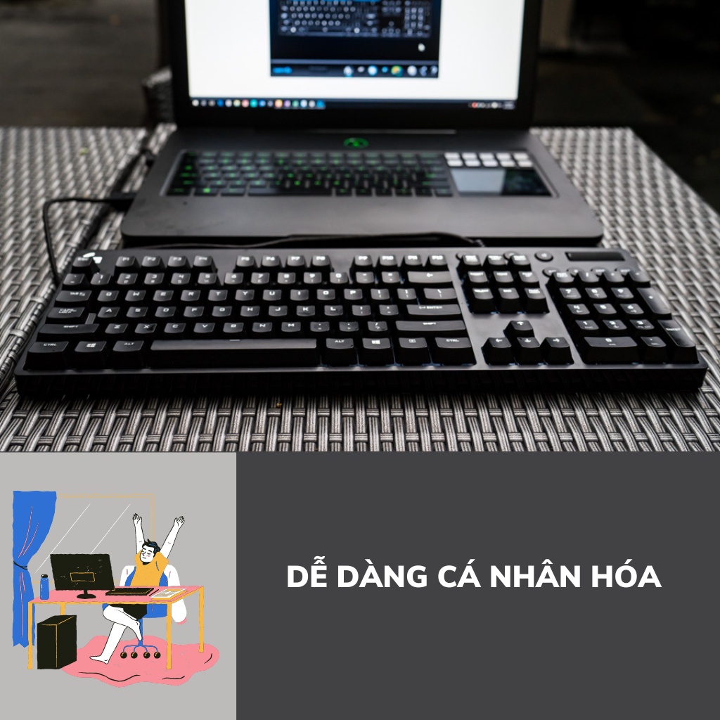 Bàn phím cơ có dây gaming Logitech G610 Orion - Đèn Led, nhấn 26 phím đồng thời