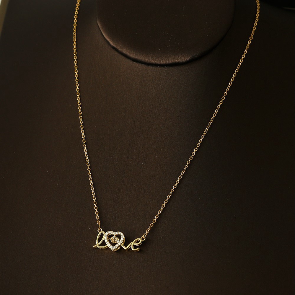 Vòng cổ Mặt Trái Tim Đính Đá Thông Minh Thời Trang