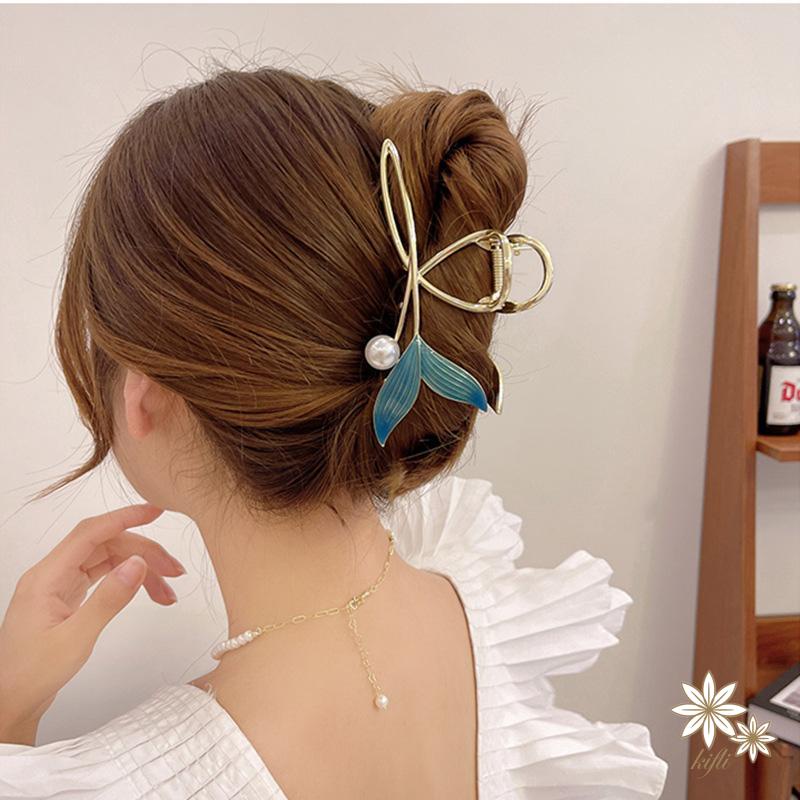 Kẹp Tóc Đuôi Cá Đính Ngọc Trai Sang Trọng Cho Nữ