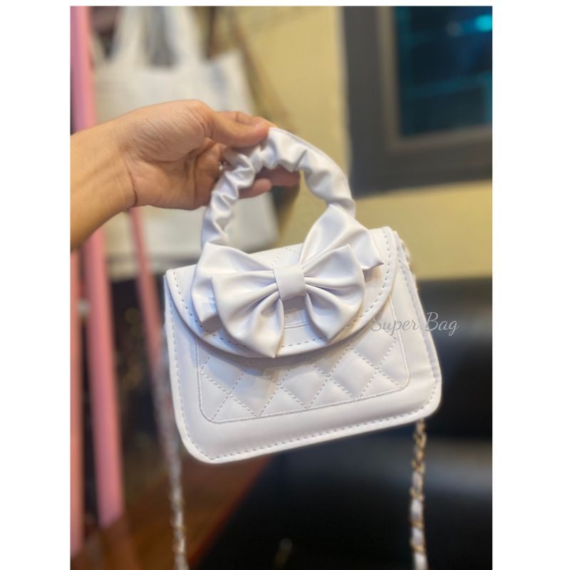 Túi xách nữ đẹp, túi đeo chéo phối nơ đi chơi xinh xắn đi chơi 381