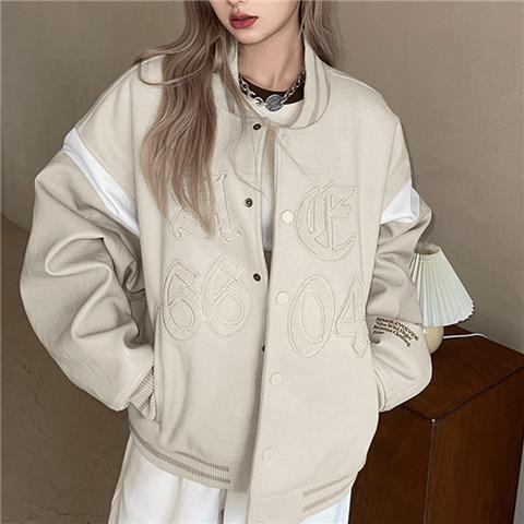 Áo Khoác Bóng Chày Dáng Rộng Phong Cách Hip Hop Mỹ Thời Trang Mùa Xuân Cho Cặp Đôi