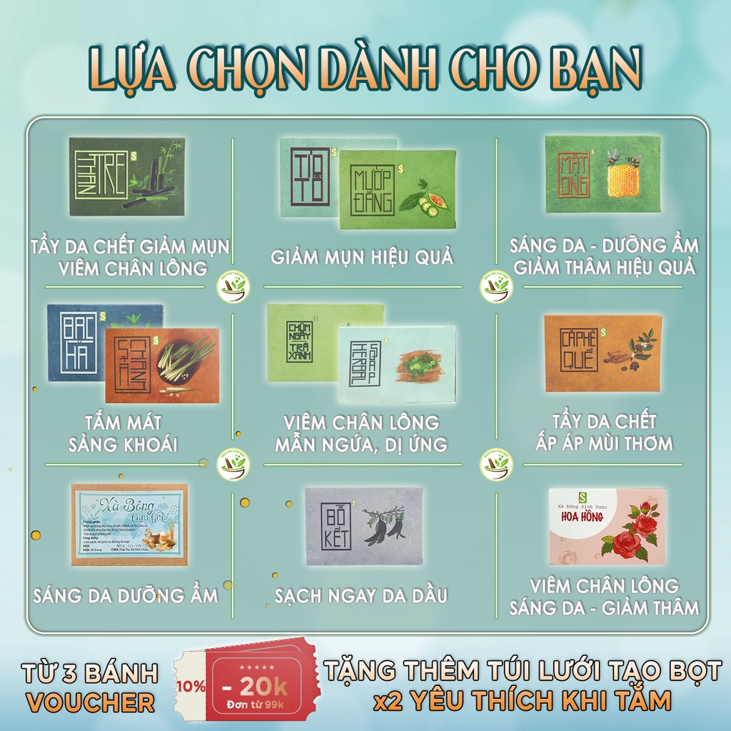 Xà Bông Sinh Dược Than Tre Handmade 100gram Sạch Da Ngừa Mụn Lưng Hiệu Quả