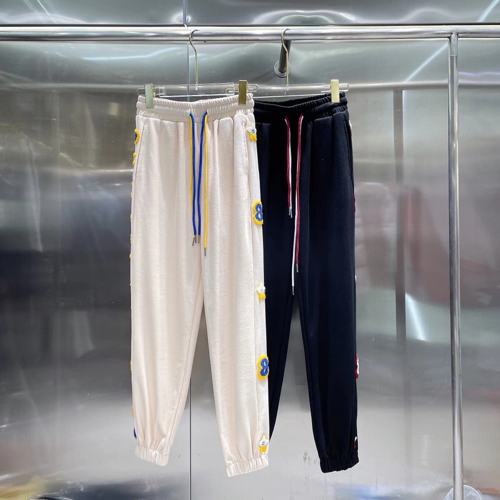 Dior early autumn new two-color drawstring sweatpants strongly recommend logo stickers on both sides show new ideas