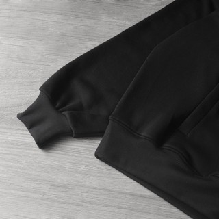 ÁO HODDIE BASIC UNISEX MÀU ĐEN FORM BOXY | ALEKSTUDIO
