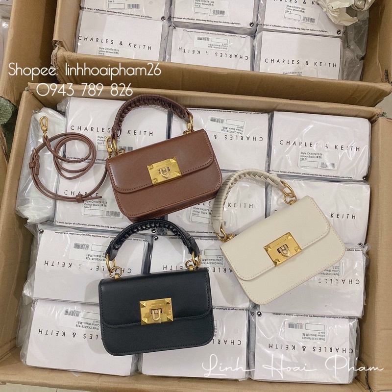 Túi mini quai đan dáng hộp có sẵn