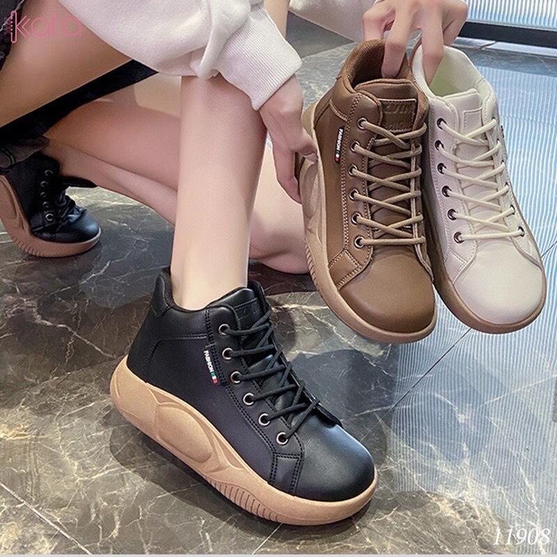 [Ảnh thật] GIÀY THỂ THAO DA CAO CỔ ĐẾ CAO ÊM CHÂN CAO CẤP CHẤT ĐẸP MẪU MỚI 2022