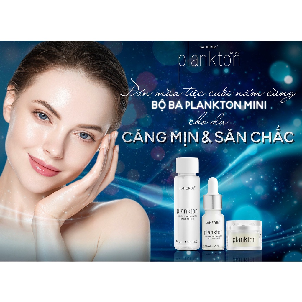 Bộ Sản Phẩm Chăm Sóc Da Mặt SOHERBS Plankton - Whitening Power Spot Set