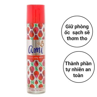 Xịt phòng Ami hương hoa hồng 280ml