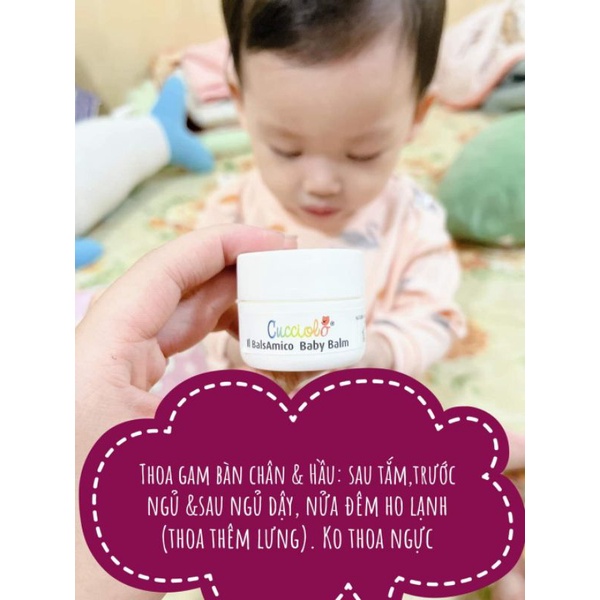 Sáp giữ ấm Cucciolo bảo vệ hô hấp, giảm ho, sổ mũi khi nhiễm lạnh