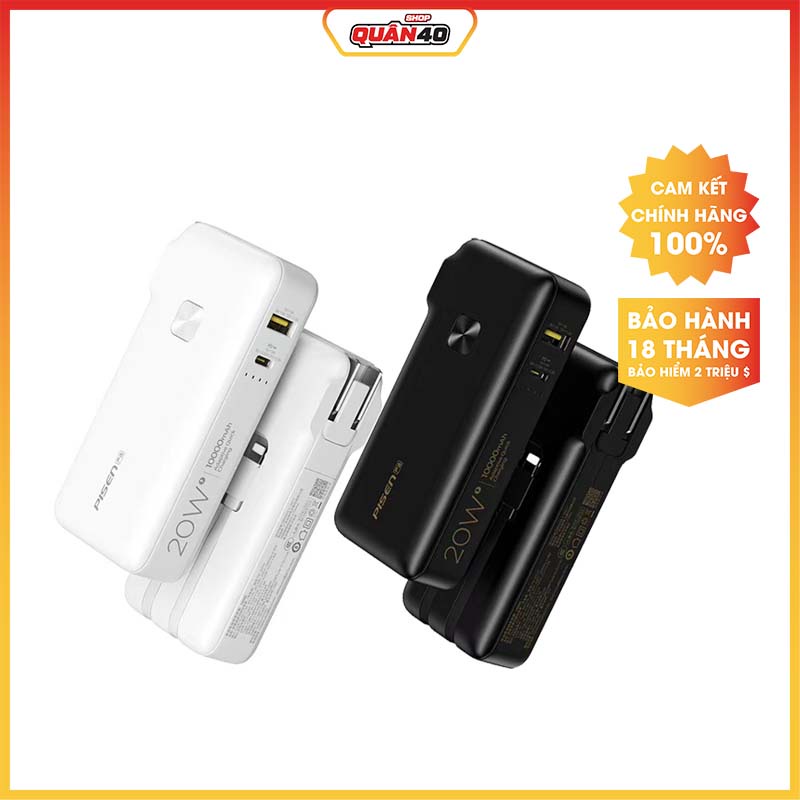 Sạc Dự Phòng Pisen Quick High Power Box 10000mAh 20W - Hàng Chính Hãng