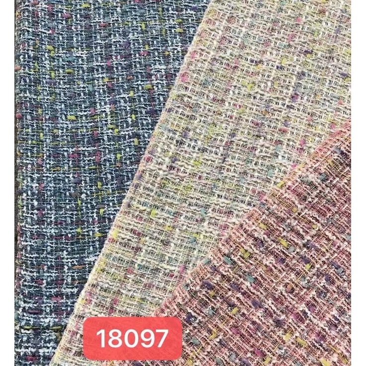 Áo khoác dạ tweed dáng ngắn viền phối có túi hai bên, áo dạ cầu vồng viền thừng