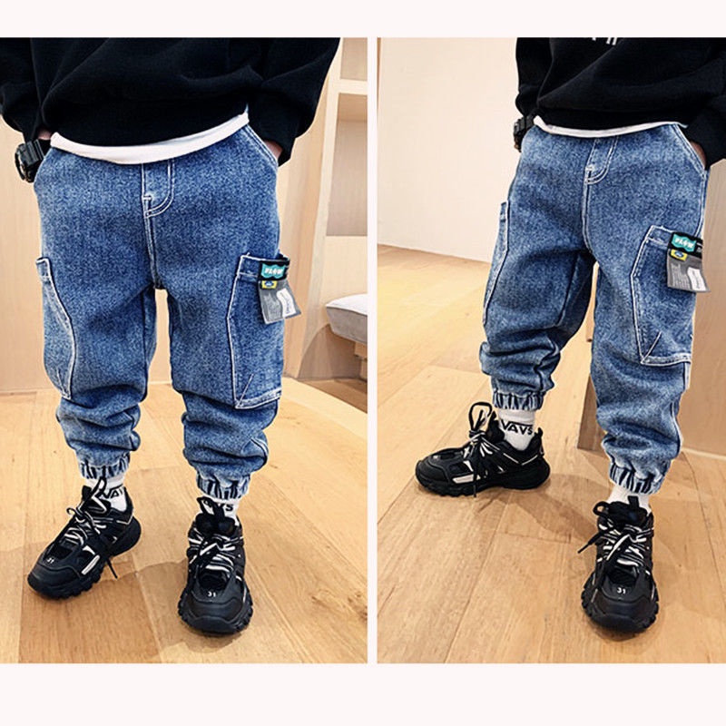 Quần Jean Dài Thời Trang 2022 Cá Tính Cho Bé Trai