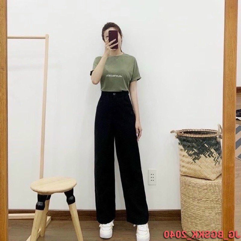 Quần baggy kaki nữ dáng suông dài mẫu mới nhất, thời trang hàng chuẩn shop HH30