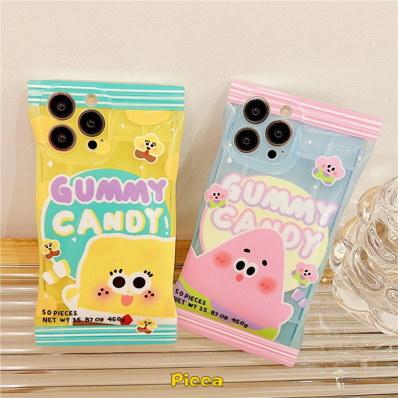 Ốp Điện Thoại Dẻo Họa Tiết Hoạt Hình SpongeBob Cho iPhone 7plus XR 11 12 13 14 Pro Max 8 7 6 6s 14 Plus X Xs Max SE 2020