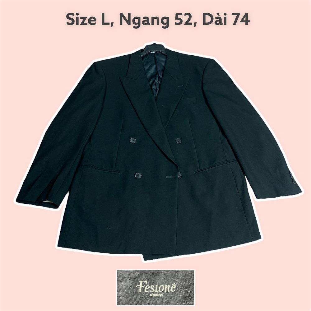 Áo Blazer (Vest) Vintage oversize hàng 2hand tuyển nhật hàn, loại 1 | BigBuy360 - bigbuy360.vn