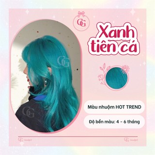 Thuốc nhuộm tóc màu Xanh tiên cá hot trend + tặng kèm oxy và gang tay