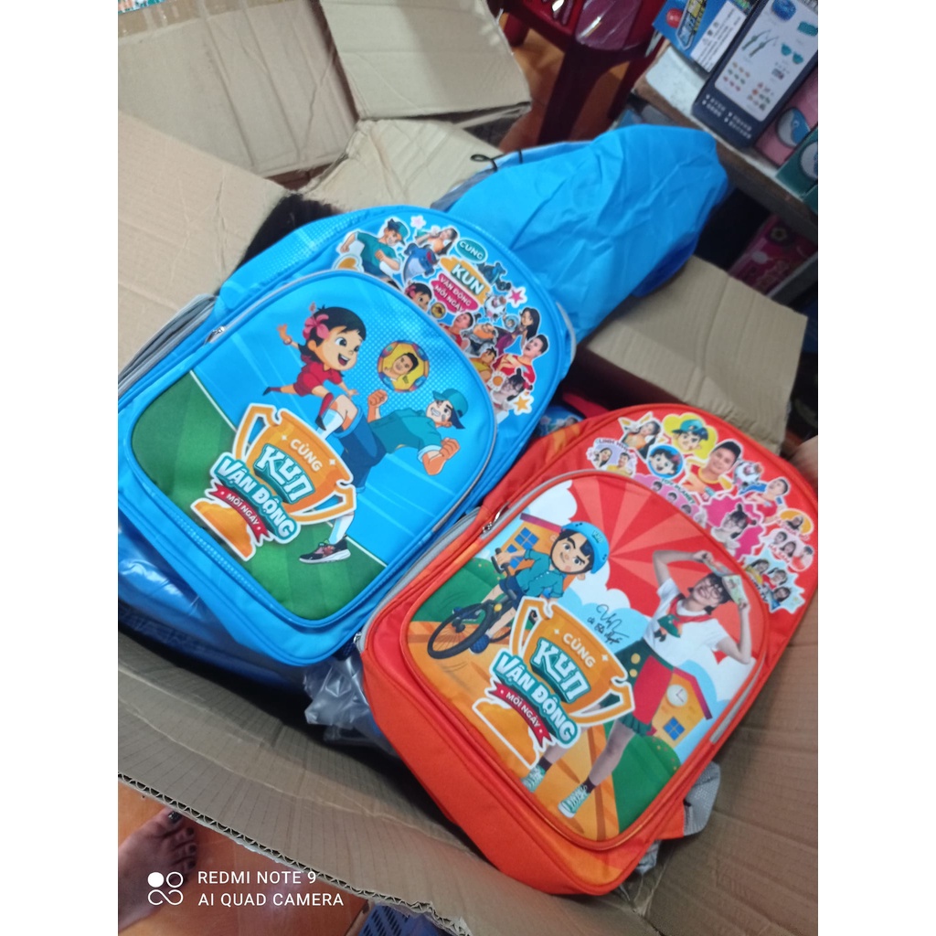 BALO KUN BALO HOODIE KUN loại có mũ và ngăn để giày tặng kèm túi nhựa dẻo chống nước hàng khuyến mãi sữa Kun