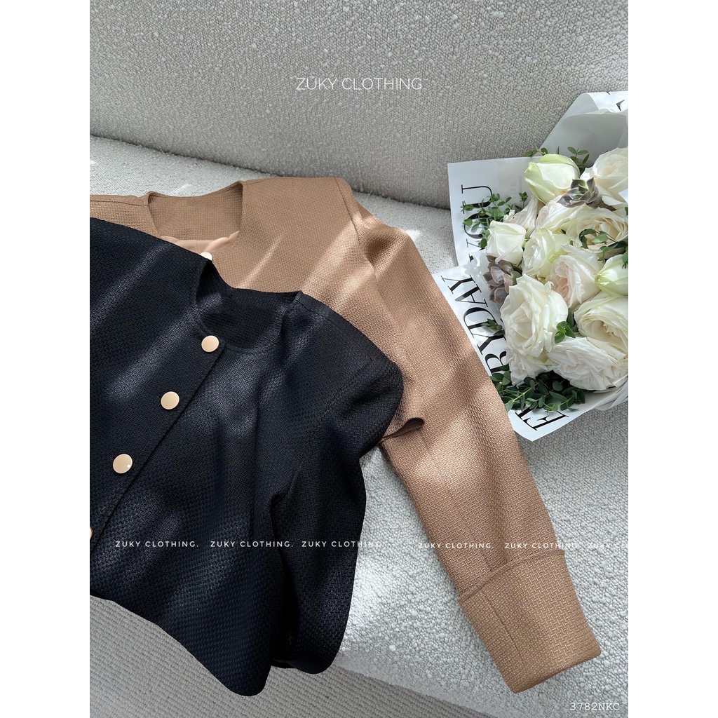 ZUKY CLOTHING - Áo khoác bố tweed tiểu thư sang chảnh