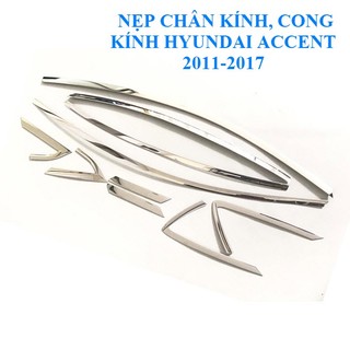 Nẹp chân kính, cong kính Hyundai Accent 2011-2017 sedan