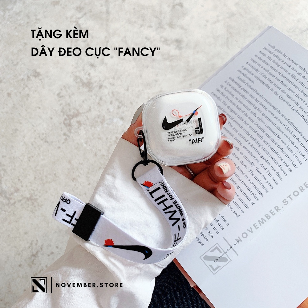 Ốp case dẻo trong suốt có in hình cho Samsung Galaxy Buds2 Pro / Buds 2 / Buds FE / Buds Pro / Buds Live - Tặng kèm móc