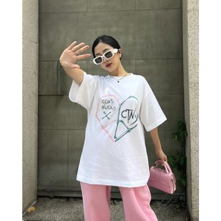 Áo thun Continuous - CTNS - HEART/ White