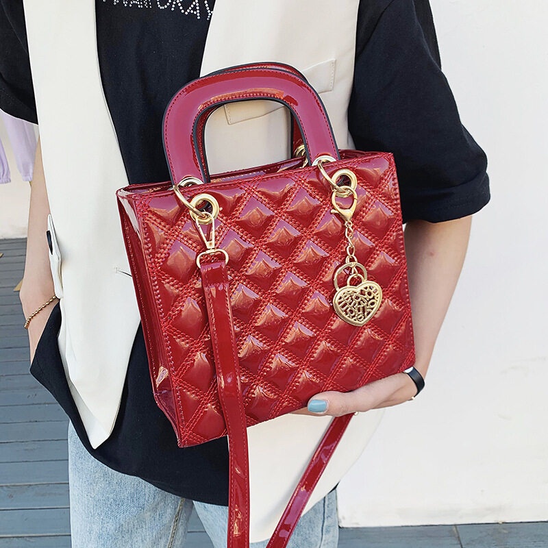 Menas Túi Đeo Vai / Đeo Chéo Bằng Da PU Màu Trơn Sức Chứa Lớn Thời Trang Dễ Phối Đồ