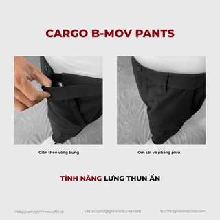 Grimm DC Quần túi hộp Cargo B-mov // Black