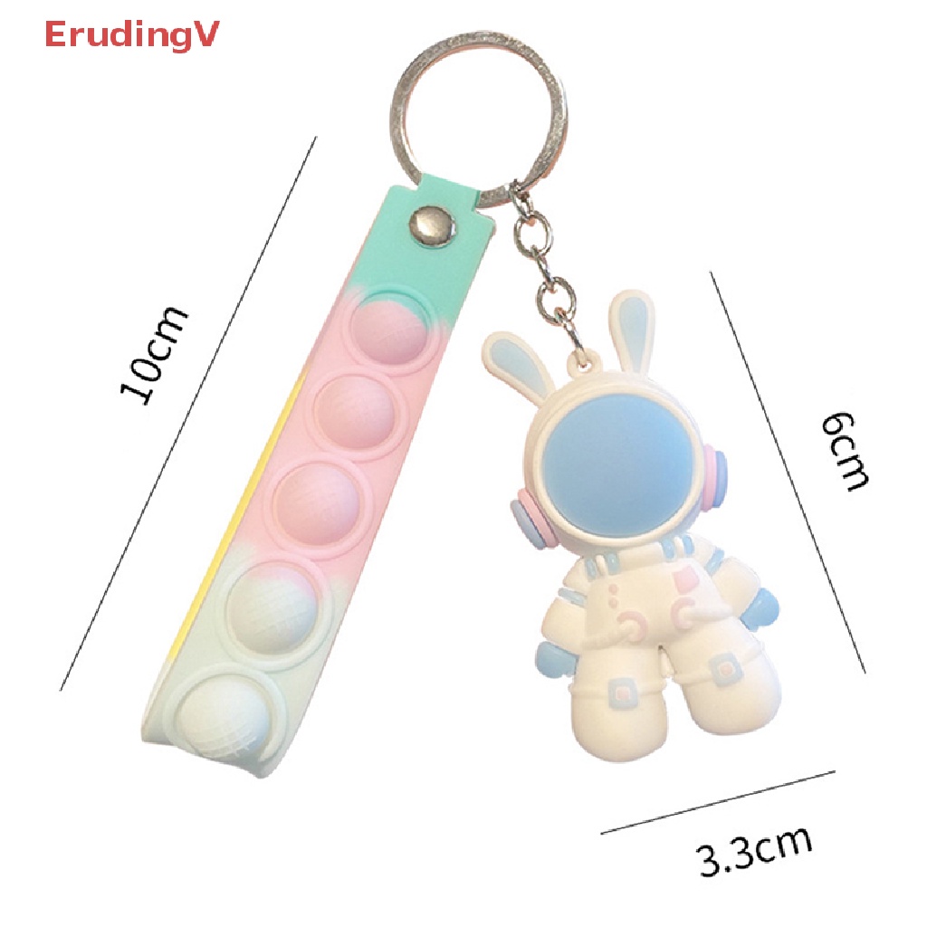 [ErudingV] Móc Khóa Trang Trí Ba Chiều Bằng PVC Hình Búp Bê Thỏ Không Gian Sáng Tạo [Mới]