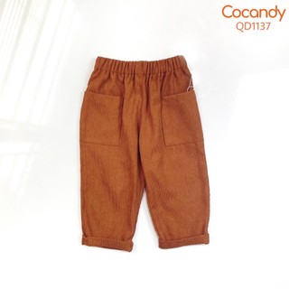 Quần dài nhung tăm màu nâu, đen cho bé của COCANDY mã Q106A, Q106B