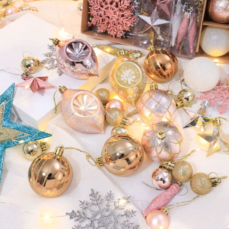 Hộp 73 Ngôi Sao Nhiều Màu Trang Trí Cây Thông Noel