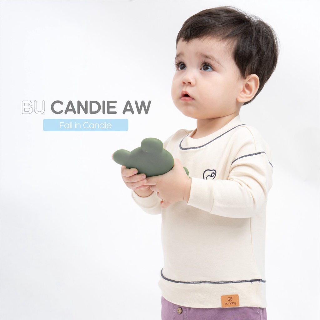 [CHÍNH HÃNG] Áo dài tay cổ tròn , quần dài chất liệu Terry mềm mại trẻ em Bu baby