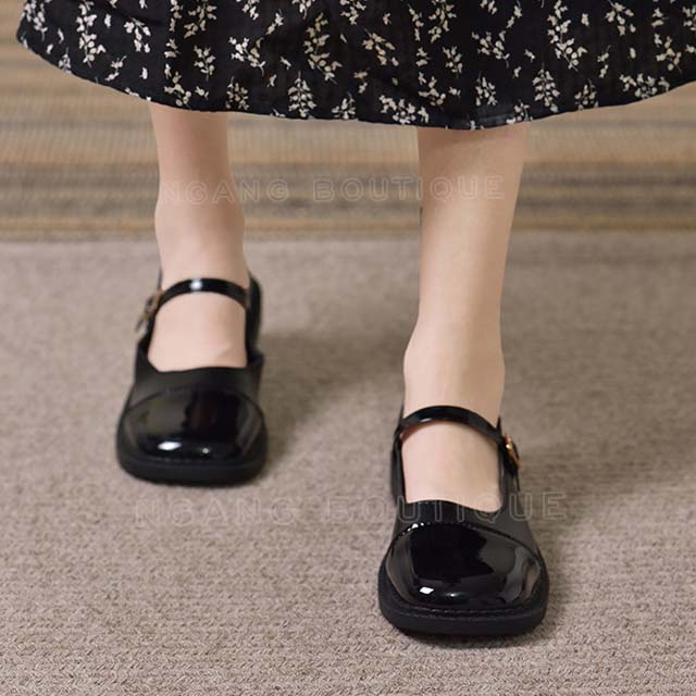 Giày Lolita đế cao Mary Jane style Ulzzang Hàn Quốc quai ngang 2cm