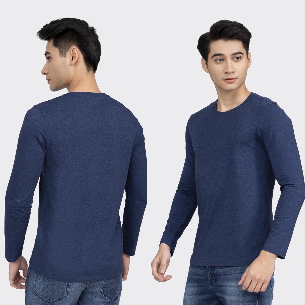 Áo Thun Dài Tay Nam Aristino INSIDEMEN ILT009W2 Vải Cotton Cao Cấp dáng Regular fit suông nhẹ cổ tròn tay suông Ấm Áp