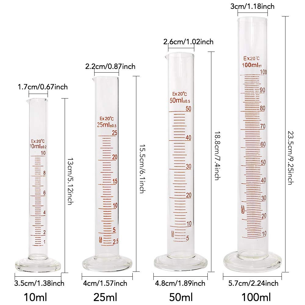 GLASS GRADUATED CYLINDER/Ống đong thủy tinh đong chất lỏng có chi vạch phòng thí nghiệm/ giảng dạy 1000ml, 2000ml